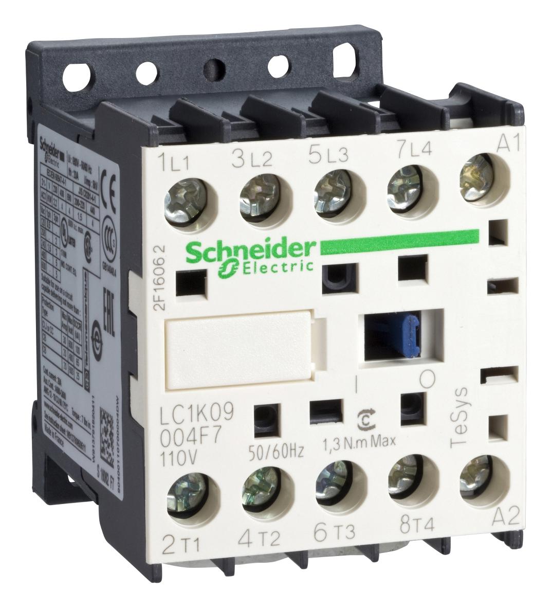 LC1K09008M7 CONTACTOR-2NO 2NC 20A AC1 POLES SCHNEIDER ELECTRIC