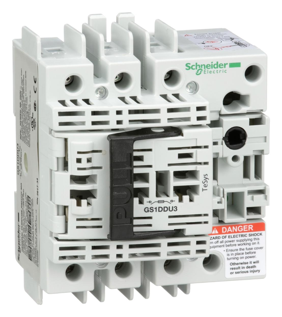 GS1DDU3 FUSED SWITCH, 3PST, CLASS CC, SCREW SCHNEIDER ELECTRIC