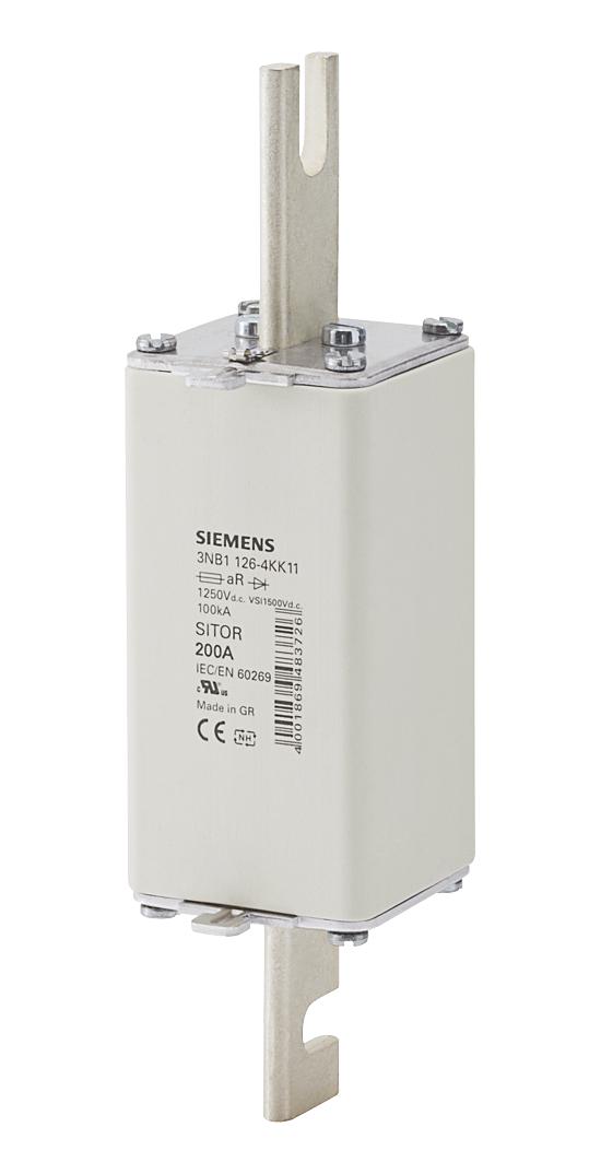 3NB1126-4KK11 HRC FUSE, 200A, 1.25KVDC, BLADE TAG SIEMENS