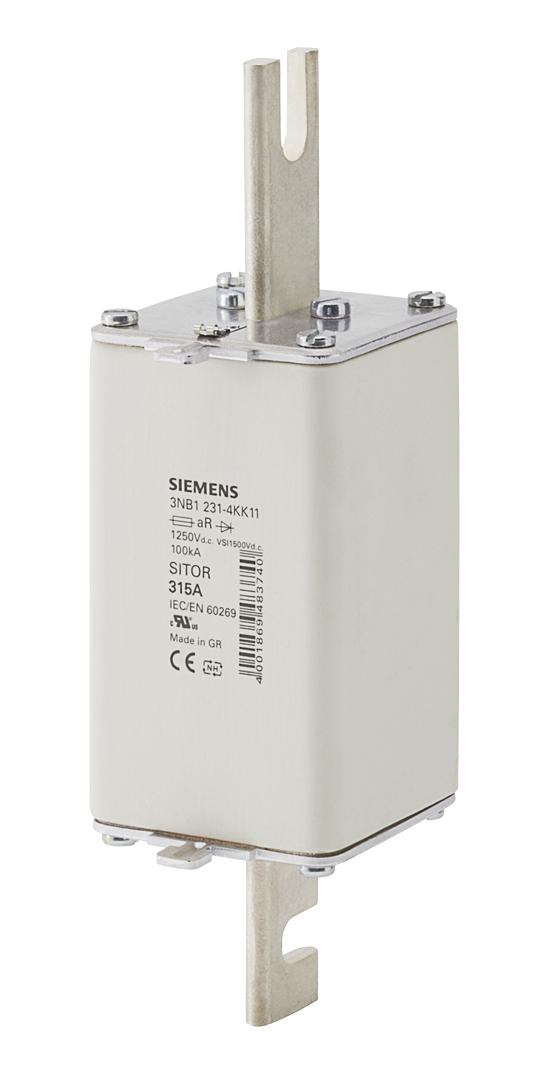 3NB1234-4KK11 HRC FUSE, 400A, 1.25KVDC, BLADE TAG SIEMENS