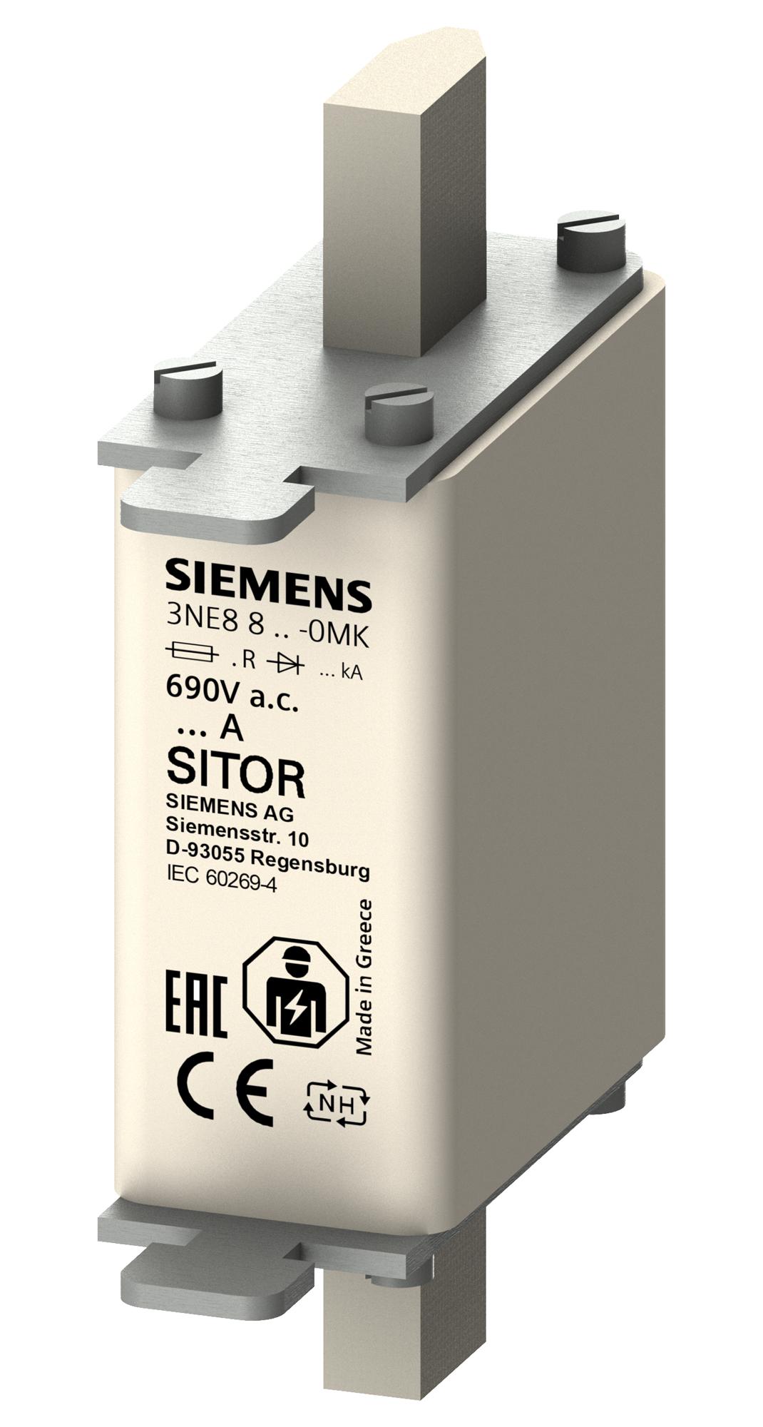 3NE8814-0MK HRC FUSE, 20A, 690VAC, 440VDC, BLADE SIEMENS