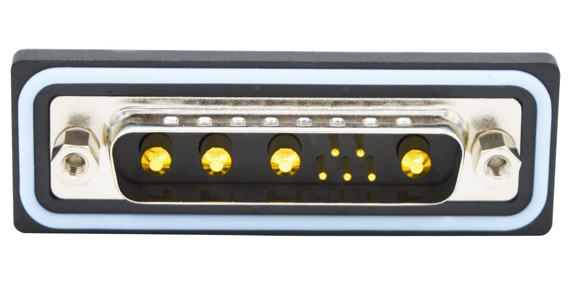 CDFR9W4113L462 COMBO D-SUB CONN, R/A PLUG, DB-9W4 NORCOMP