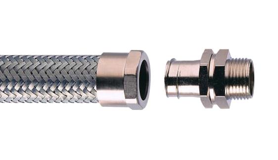 S25/M25/B CONDUIT CONNECTOR, STRAIGHT, BRASS, 25MM ABB - ADAPTAFLEX