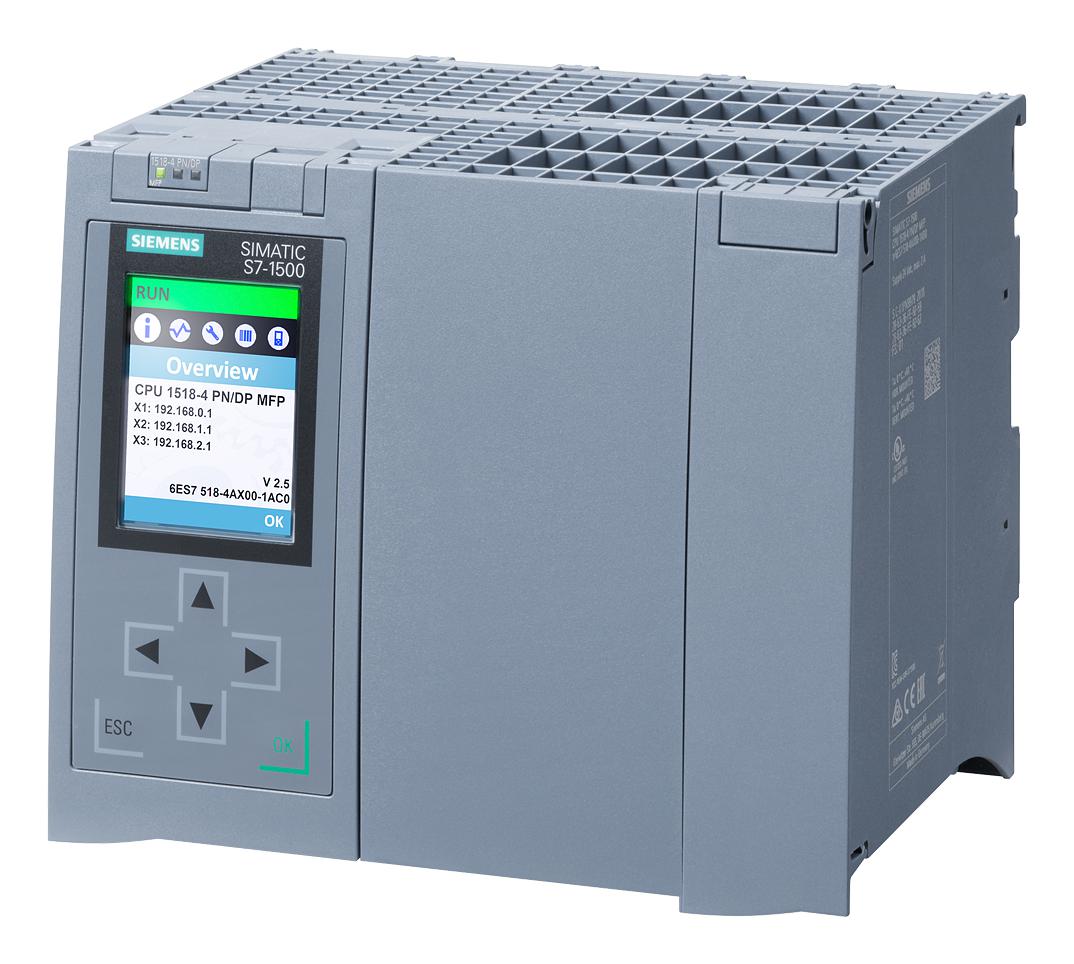 6ES7518-4AX00-1AC0 PLC PROGRAMMER, 2 X RJ45 INTERFACE, 24V SIEMENS