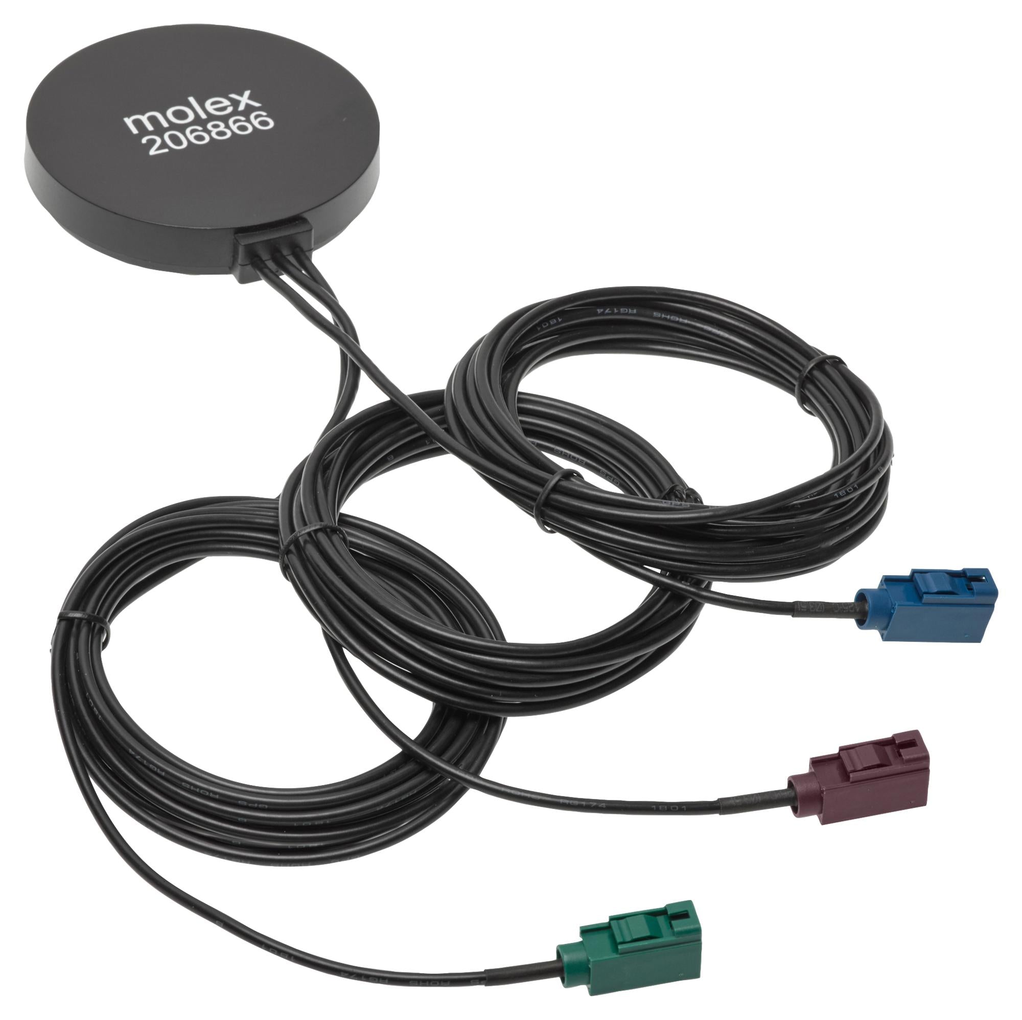 206866-3000 GPS ANTENNA, 2.4-2.4835GHZ, 3DBI MOLEX