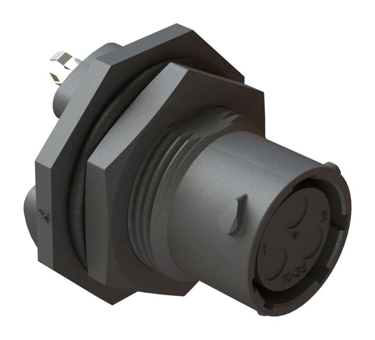 RTS710ND2S0332 CIRCULAR CONNECTOR, 4POS, RCPT, JAM NUT AMPHENOL SINE/TUCHEL