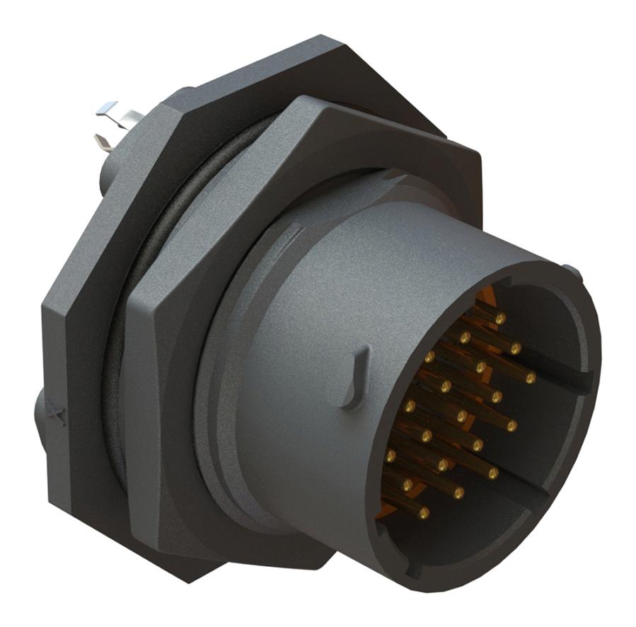RTS714ND19P0332 CIRCULAR CONNECTOR, 19POS, RCPT, JAM NUT AMPHENOL SINE/TUCHEL