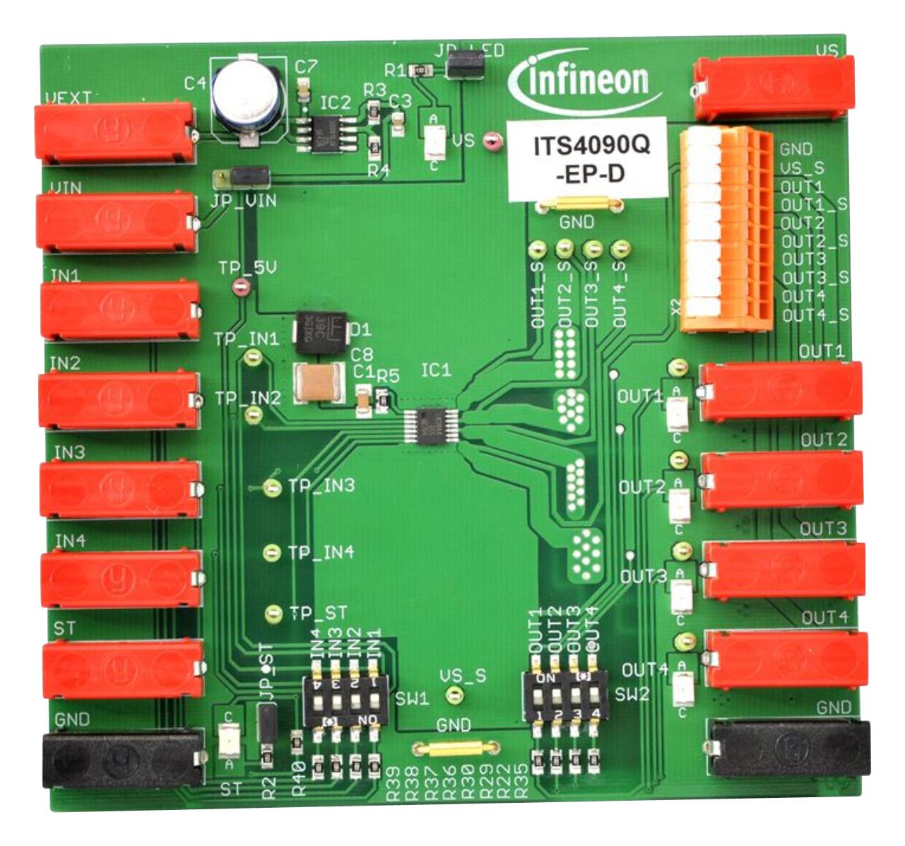 DEMOBOARDITS4090QTOBO1 DEMO BOARD, HIGH SIDE POWER SWITCH INFINEON