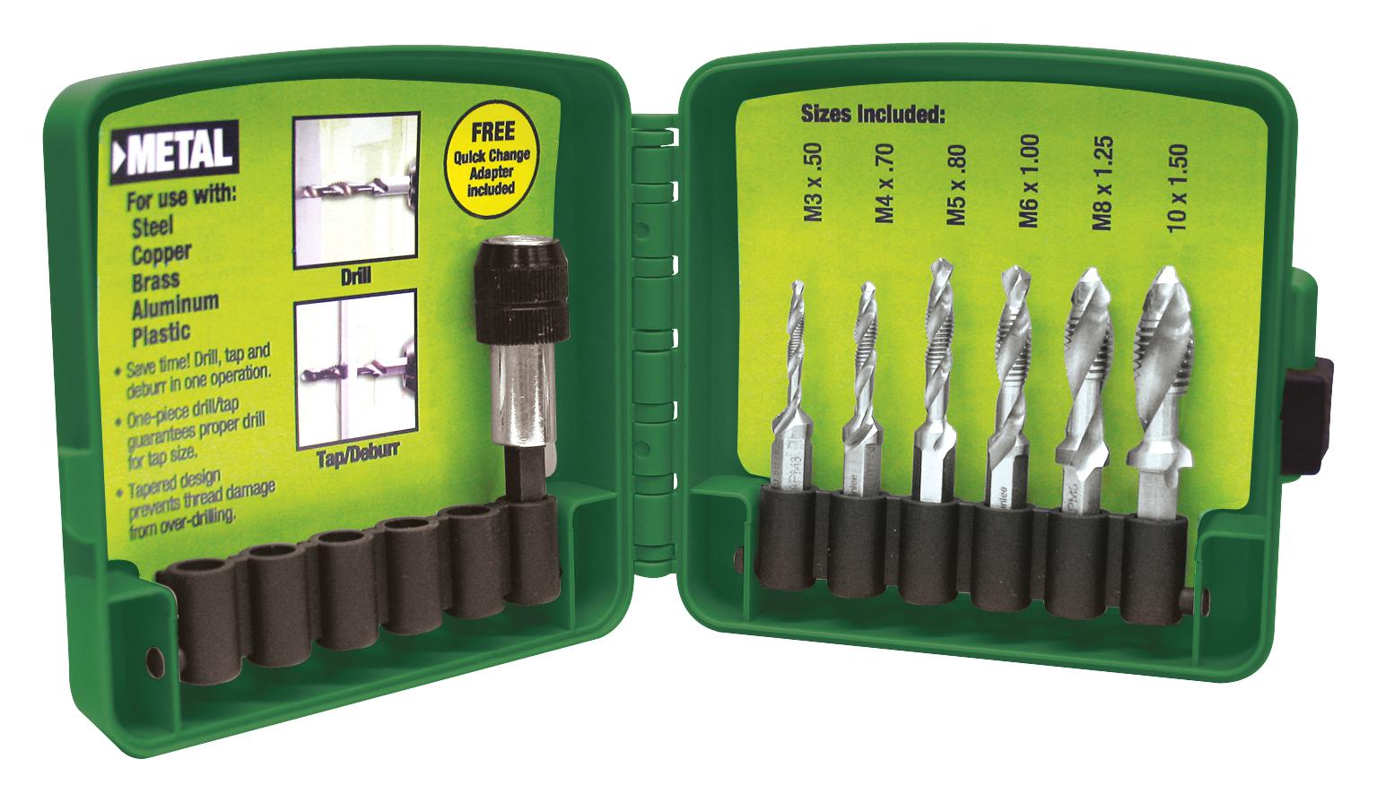 50121510 COMBINATION BIT SET, M3-M10 GREENLEE