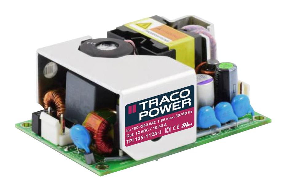 TPI 125-112A-J POWER SUPPLY, AC-DC, 12V, 10.42A TRACO POWER