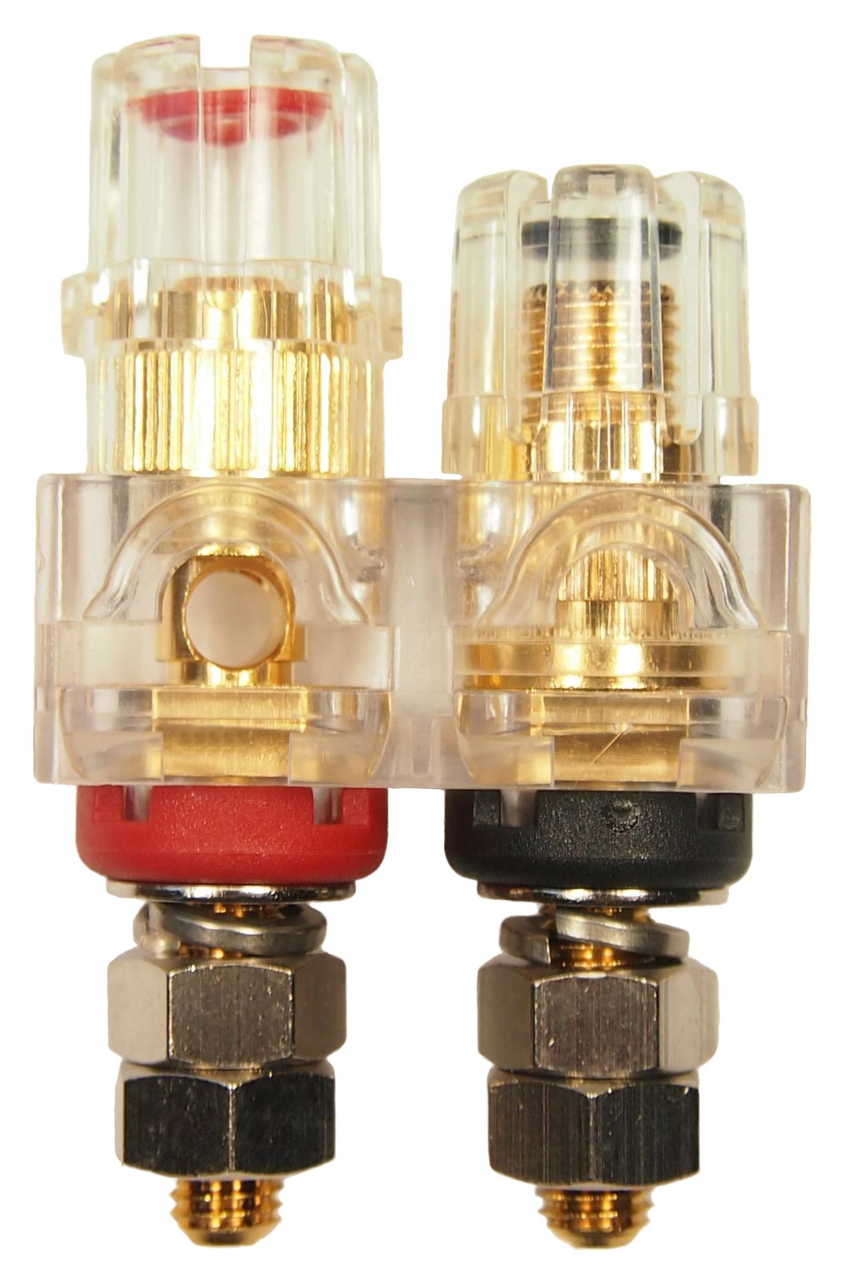 MP770675 BINDING POST, 60A, CLEAR BLACK/RED, GOLD MULTICOMP PRO