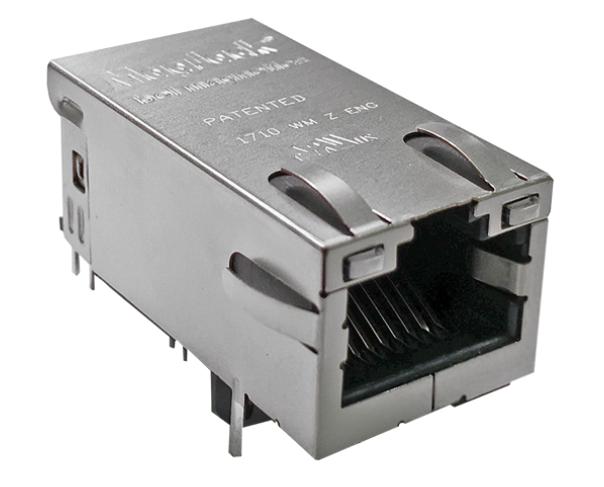 G27-111T-118 RJ45 CONN, R/A JACK, 8P8C, 1PORT, TH BEL MAGNETIC SOLUTIONS