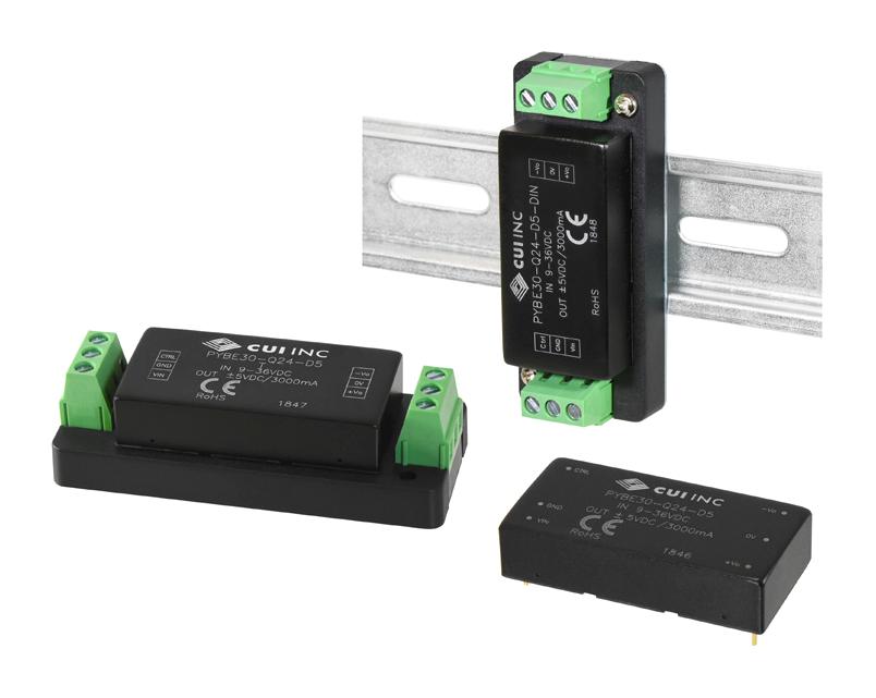 PYBE30-Q48-S5-T DC-DC CONVERTER, 5V, 6A CUI