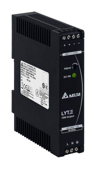 DRL-48V75W1AZ POWER SUPPLY, AC-DC, 48V, 1.57A DELTA ELECTRONICS / POWER