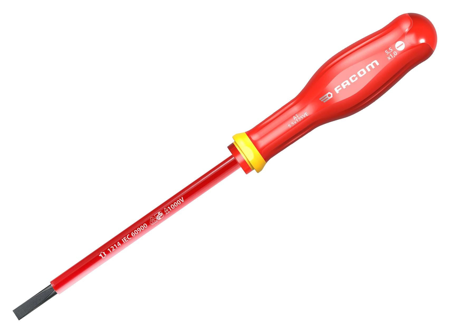 AT5.5X125VE SCREWDRIVER, SLOT, 5.5MM, 125MM FACOM