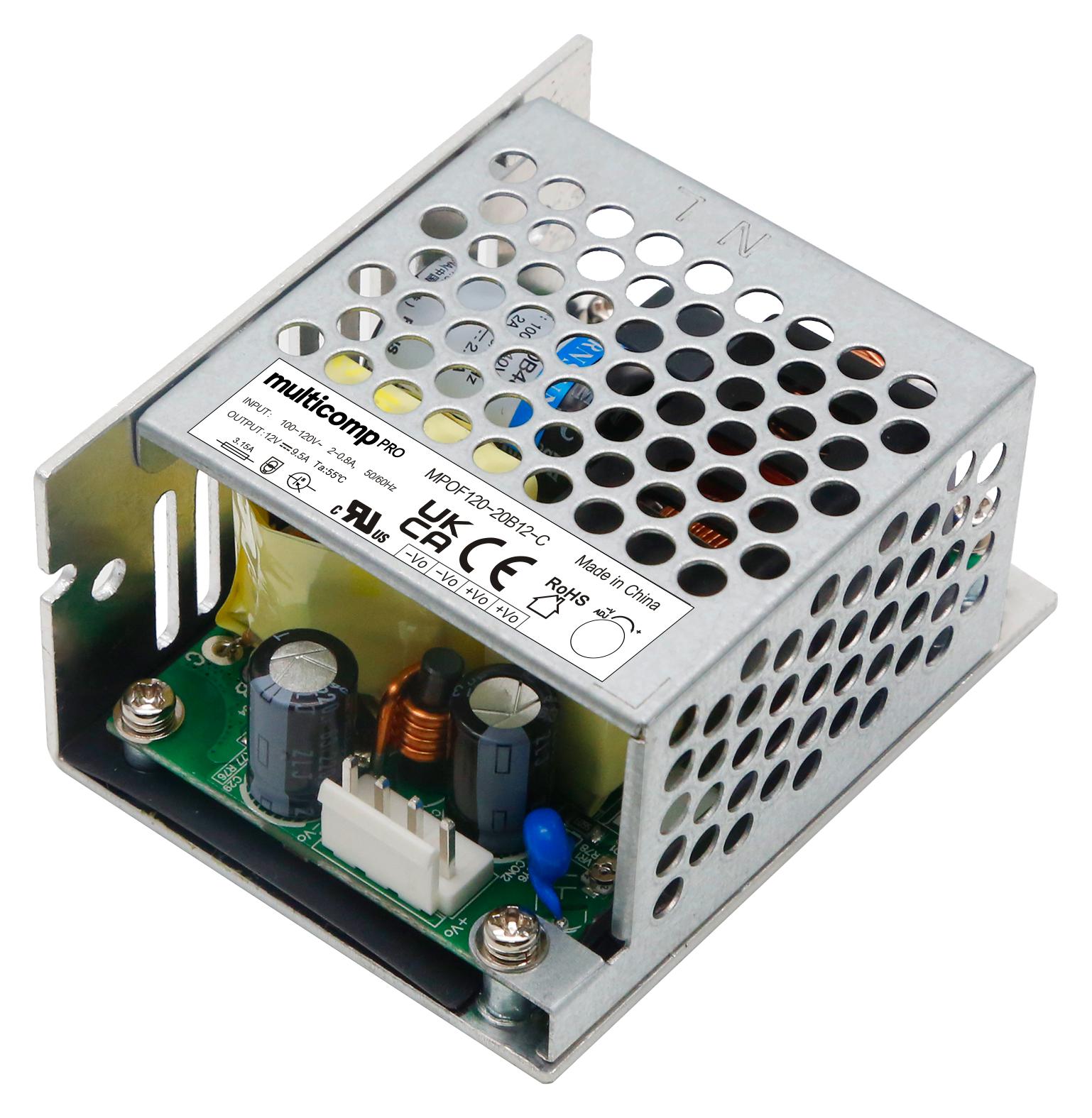 MPOF120-20B12-C POWER SUPPLY, AC-DC, 12V, 9.5A MULTICOMP PRO