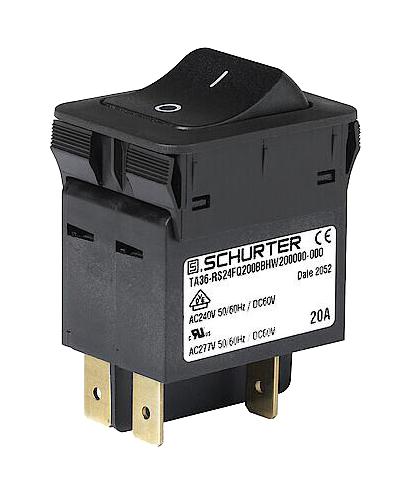 3-128-243 THERMAL CKT BREAKER, 2P, 3A, 240V, PANEL SCHURTER