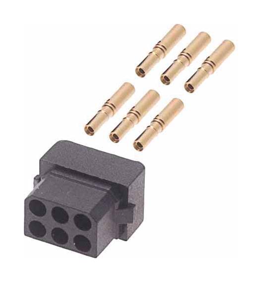 B5740-206-F-C-2 CONNECTOR, RCPT, 6POS, 2ROW, CRIMP HARWIN