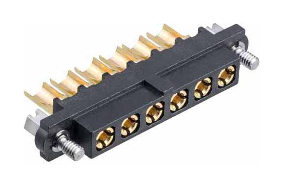 M80-4000000F1-06-PF5-00-000 CONNECTOR, RCPT, 6POS, 1ROW, SOLDER HARWIN