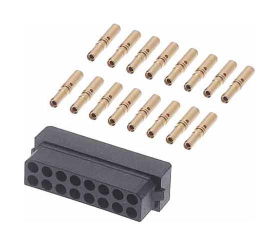 M80-8441645 CONNECTOR, RCPT, 16POS, 2ROW, CRIMP HARWIN