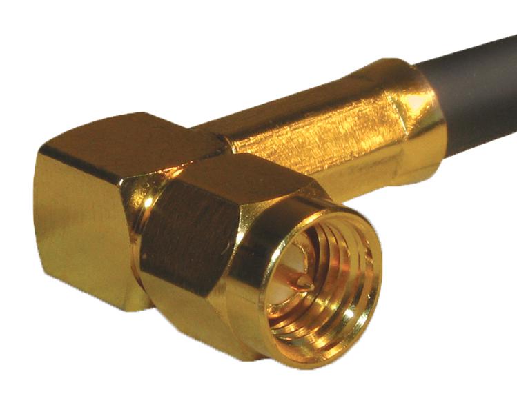 132122 RF COAXIAL, SMA R/A PLUG, 50 OHM, CABLE AMPHENOL RF