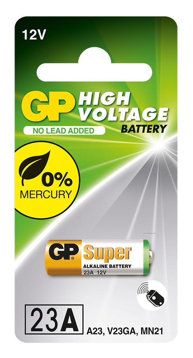 GPPBA23AF000 BATTERY, ALKALINE, 12V, 38MAH GP BATTERIES