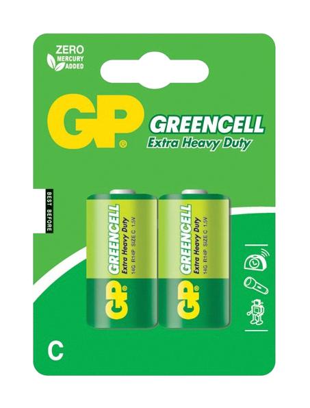 GPPCC14KC004 BATTERY, ZINC CHLORIDE, C, 1.5V, PK2 GP BATTERIES