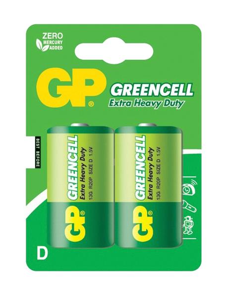 GPPCC13KC003 BATTERY, ZINC CHLORIDE, D, 1.5V GP BATTERIES