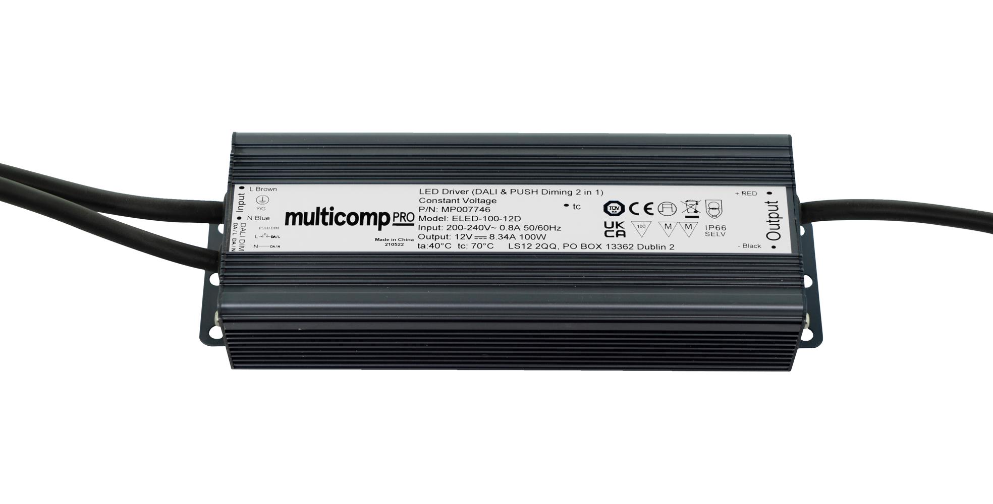 MP007746 LED DRIVER, CONSTANT VOLTAGE, 100W MULTICOMP PRO