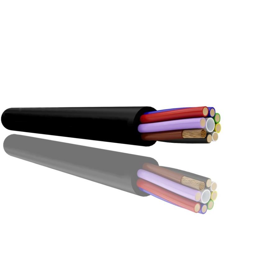 MP007922 MULTICORE CABLE, 8CORE, 4MM2, 100M, BLK MULTICOMP PRO