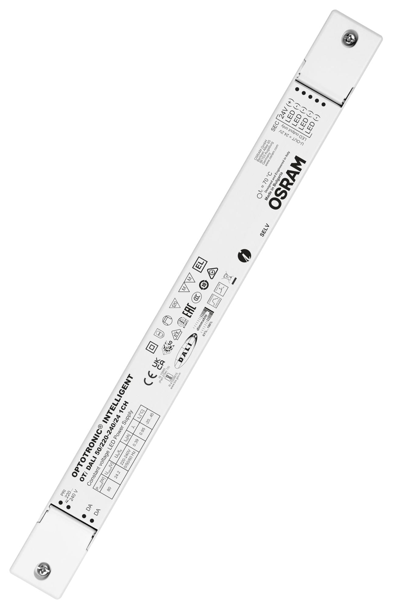 OTI-DALI-50/220-240/24-1CH LED DRIVER, CONSTANT VOLTAGE, 50W OSRAM