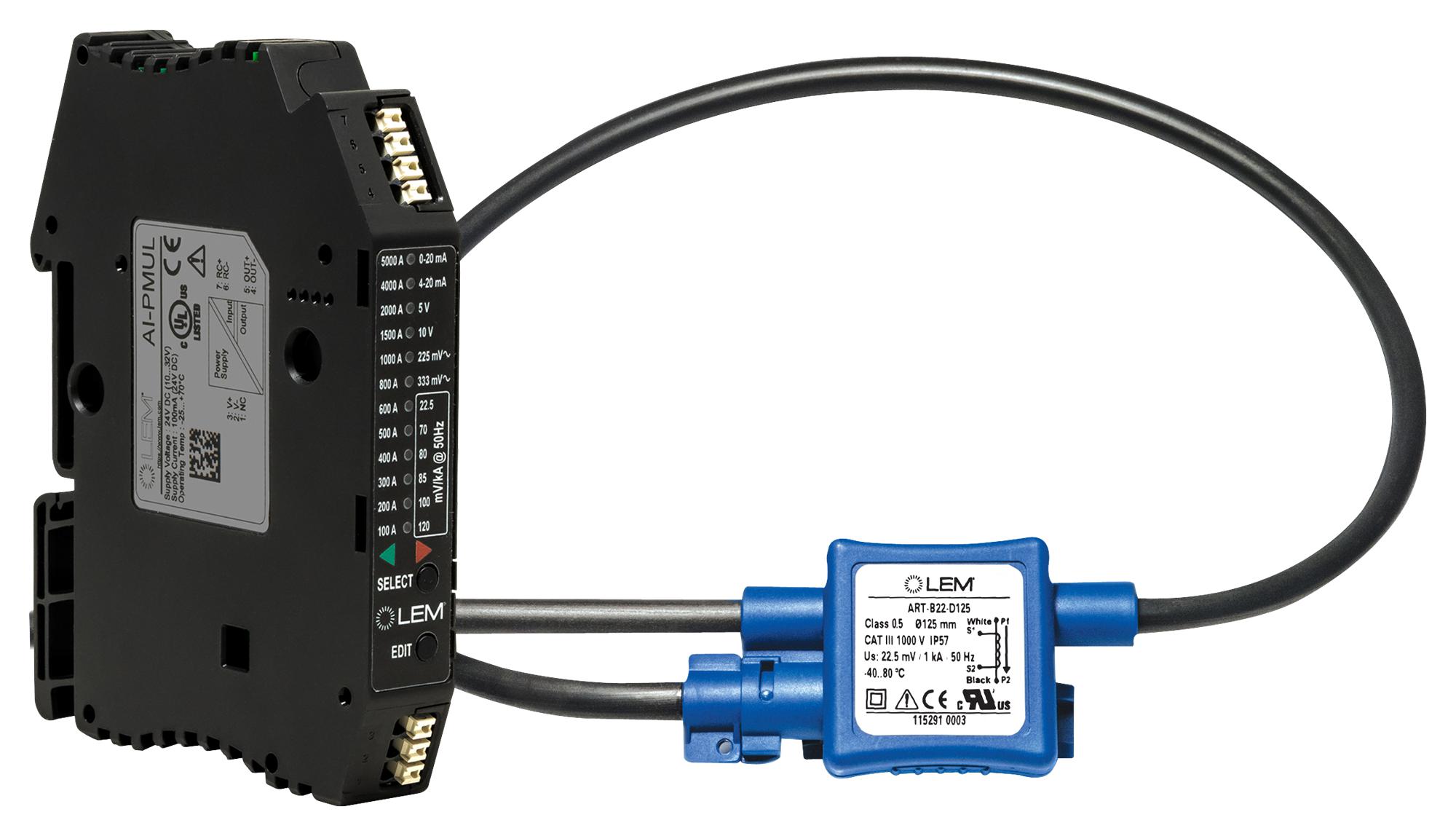 ART-D125/SP3 W. AI-PMUL ROGOWSKI COIL SIGNAL CONDITION, PUSH-IN LEM