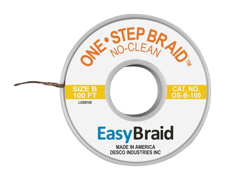 OS-B-100 DESOLDERING BRAID, 100FT X 0.05" MENDA