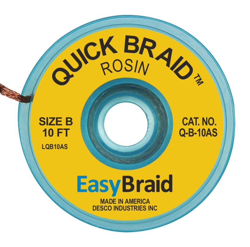 Q-B-10AS DESOLDERING BRAID, 10FT X 0.05" MENDA