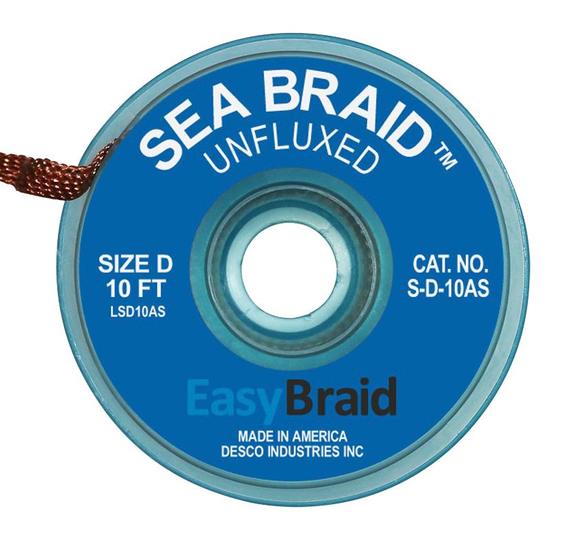 S-D-10AS DESOLDERING BRAID, 10FT X 0.1" MENDA