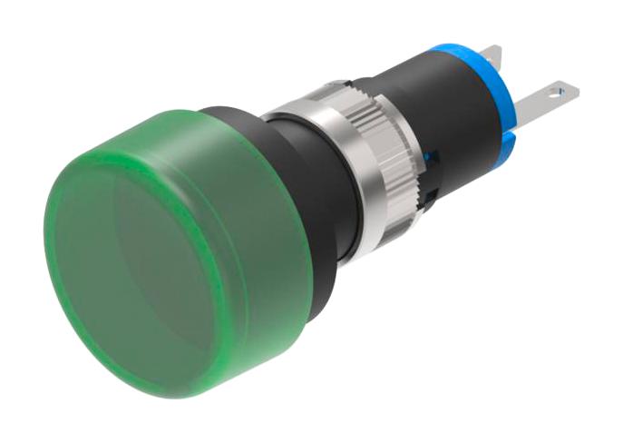 18-060.0055L LED PANEL INDICATOR, GREEN, 8MM, 3.2VDC EAO