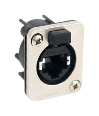 RJXS8FD6HB RJ45 CONNECTOR, R/A JACK, 1PORT, PANEL AMPHENOL SINE/TUCHEL