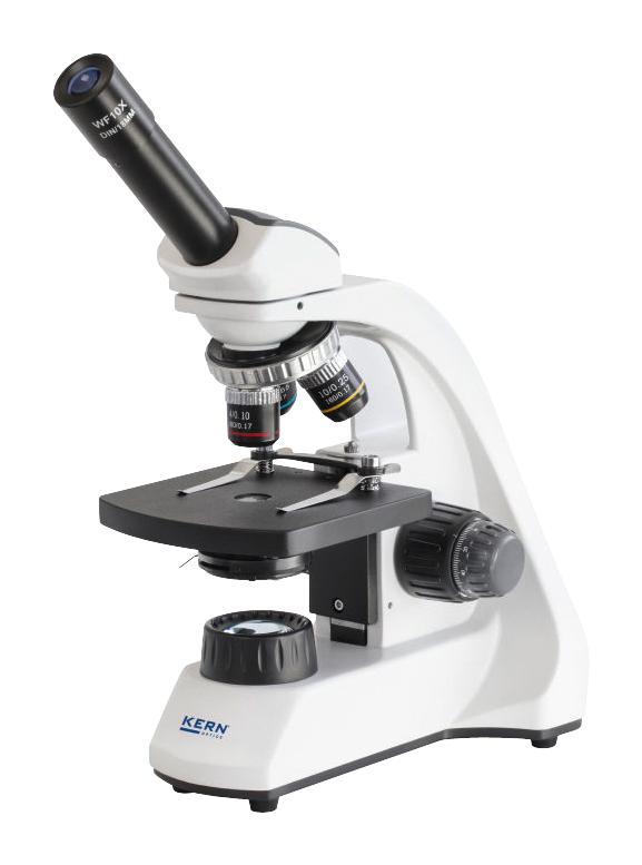 OBT 105 MICROSCOPE, MONOCULAR, 4X/10X/40X/100X KERN