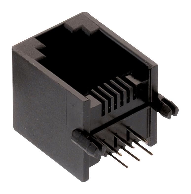 615004138421 MODULAR CONN, R/A JACK, 6P4C, 1PORT, TH WURTH ELEKTRONIK