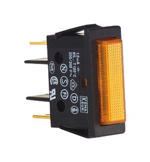 MP008565 NEON INDICATOR, 250VAC, AMBER, QC MULTICOMP PRO
