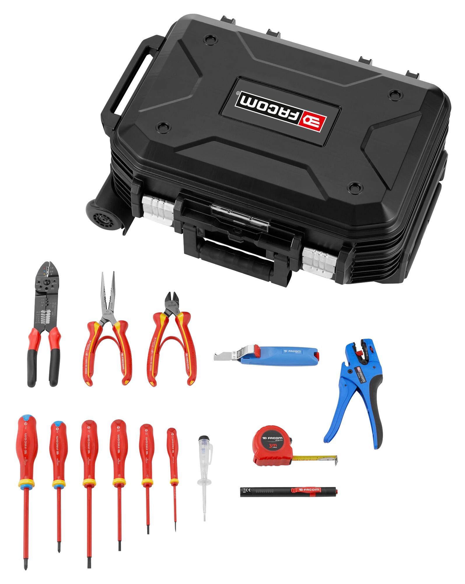 BV.R30CM2PB ROLLING TOOL CASE, 15PC, 12.5KG FACOM