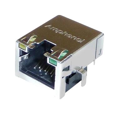 RJE721886411 RJ45 CONN, R/A JACK, 8P8C, 1PORT, TH AMPHENOL ICC