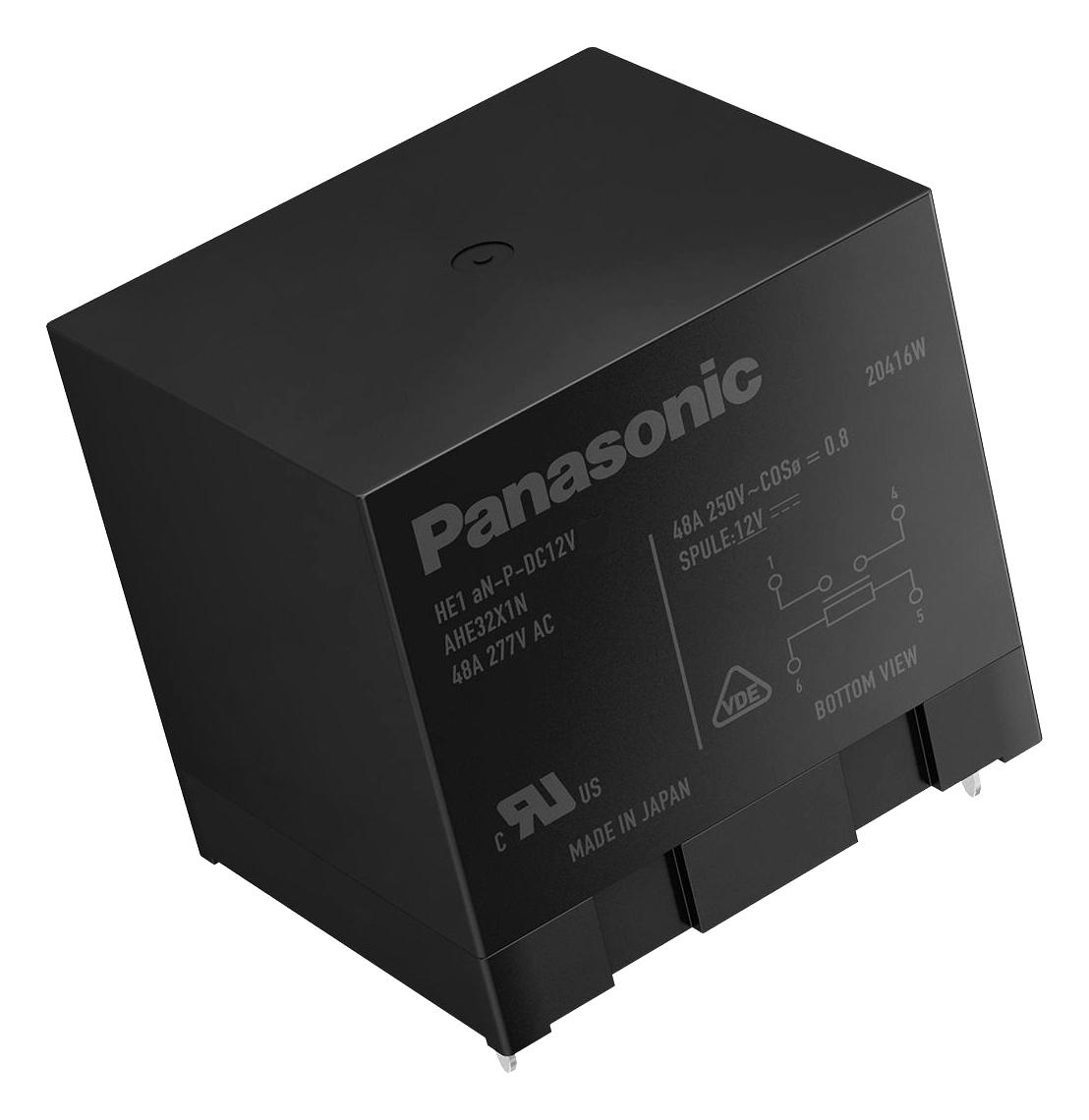 HE1AN-P-DC48V POWER RELAY, SPST-NO, 48VDC, TH PANASONIC