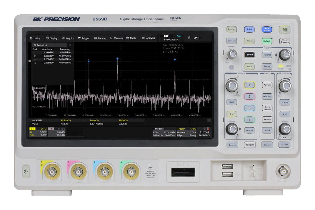 BK2569B OSCILLOSCOPE, 350MHZ, 2GSPS, LCD COLOR B&K PRECISION