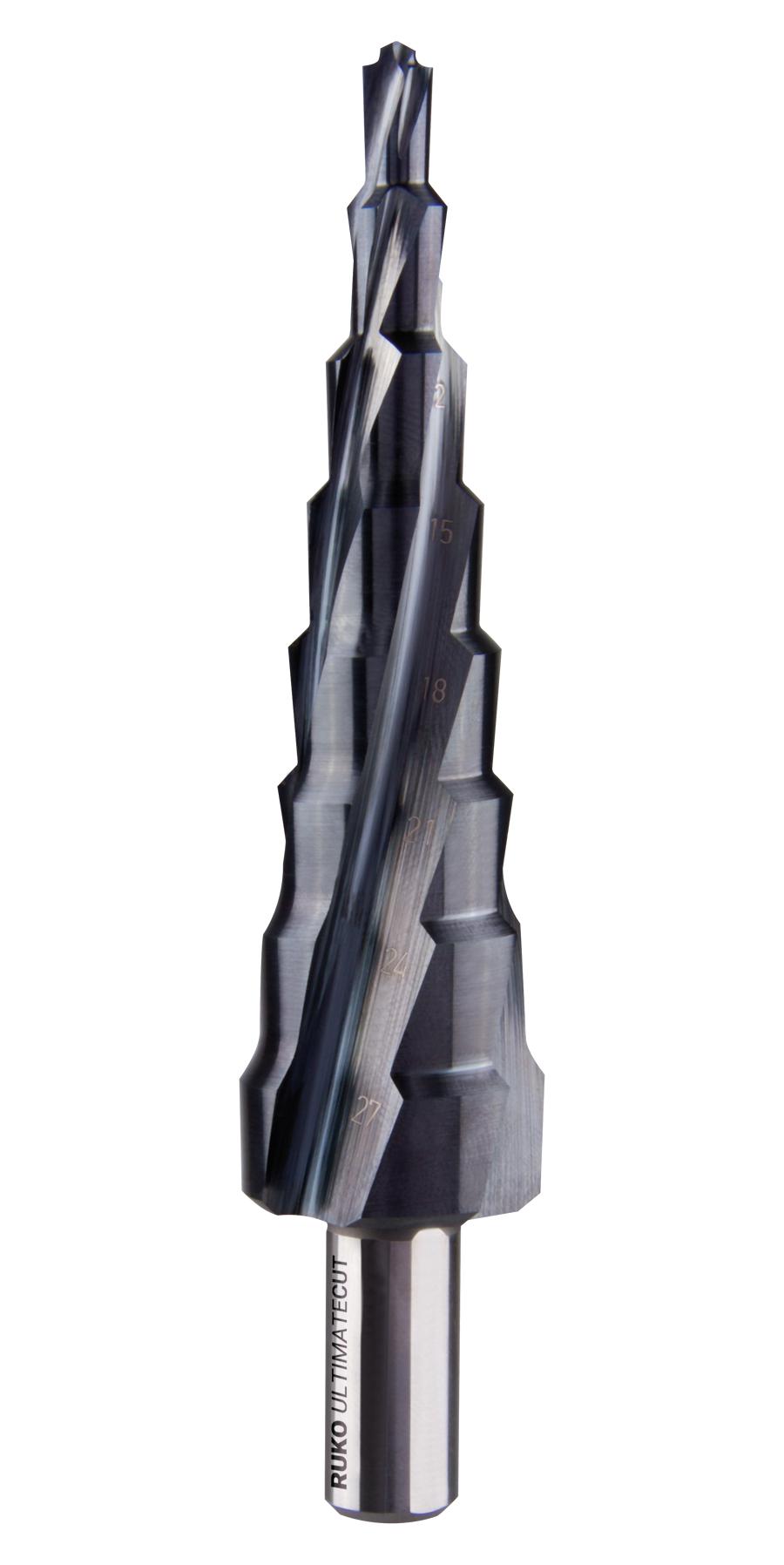 101084P 8 STEP DRILL BIT, 6-27MM, 125MM RUKO