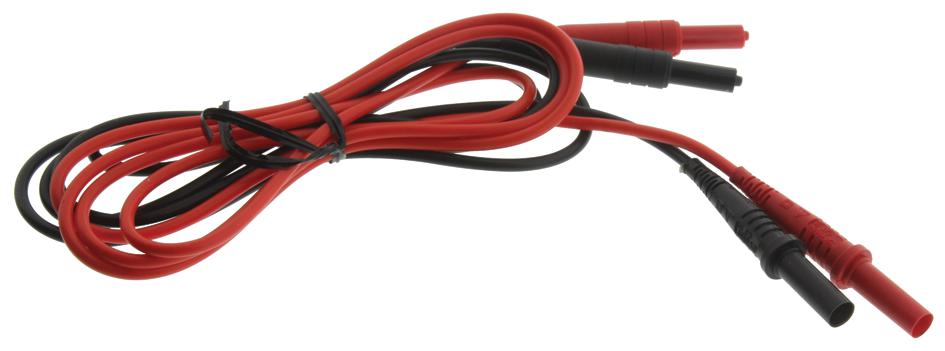 6358 TEST LEAD SET, BLK/RED, 12.7MM, 1KV, 10A POMONA