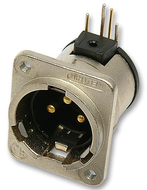 NC3MDM3H PLUG, XLR, M3, PCB, R/A, 3POLE NEUTRIK