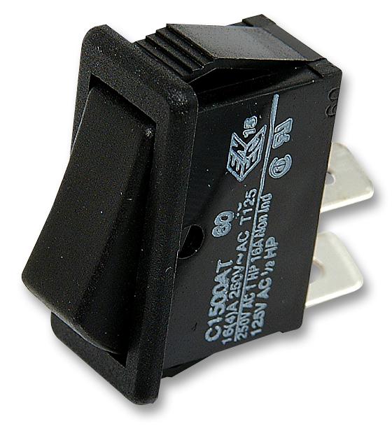 C1510ATAAA ROCKER SWITCH, SPDT, BLACK ARCOLECTRIC (BULGIN LIMITED)