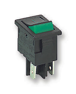 H8500XBAAC ROCKER SWITCH, SPST, BLACK/GREEN ARCOLECTRIC (BULGIN LIMITED)