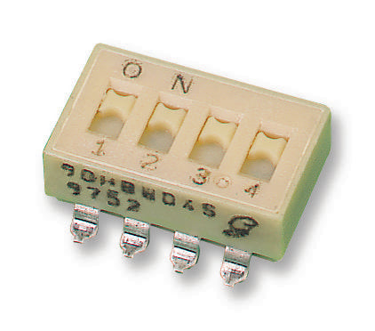 90HBW04PT SWITCH, DIL, SLIDE, SMD, 4WAY GRAYHILL